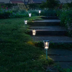 5146408 LED-solcellelampe deko, med jordspyd 8 stk^Näve Best