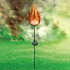33472 LED-solcellelampe med metalflamme^Globo Outlet
