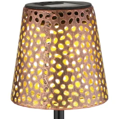 36562 solcelle-lampe med jordspyd, IP44, kobber^Globo Hot