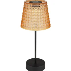 Globo Dekorationsbelysning|Solcellelamper>36634-2A solcelle-bordlampe, 2 stk, sort/ravgul