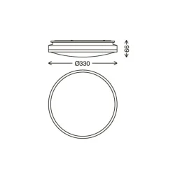 Briloner Acorus LED-loftslampe, IP44, stjernedekor, Ø 33 cm