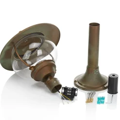 Adessora sokkellampe, messing, glas, højde 48 cm^Moretti Luce Discount