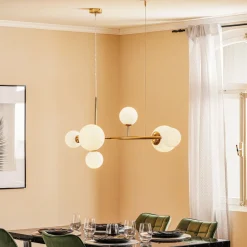 Affjedringslampe Dione, 6 lyskilder, gylden^ALDEX Clearance