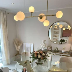 Affjedringslampe Dione, 6 lyskilder, gylden^ALDEX Clearance