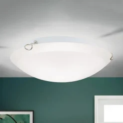 Agada loftslampe, opalglas, krom, 30 cm^ORION Best