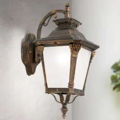 ORION Aiko udendørs væglampe, antik finish, pendel