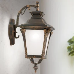 ORION Aiko udendørs væglampe, antik finish, pendel