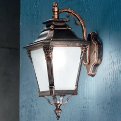 ORION Aiko udendørs væglampe, antik finish, pendel