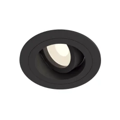 Maytoni Akron indbygningslampe, justerbar, rund, sort