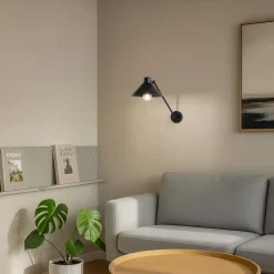 Argon Arbejdsrum/Kontor>Alan væglampe, bevægelig, sort, 1 lyskilde