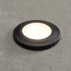 Aldo LED indbygningslampe, rund sort/klar 3.000 K^Fumagalli Discount