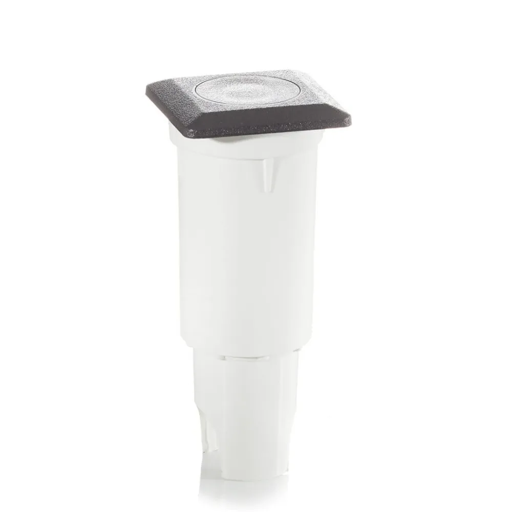 Aldo LED indbygningslampe kantet sort/klar 3.000 K^Fumagalli Outlet