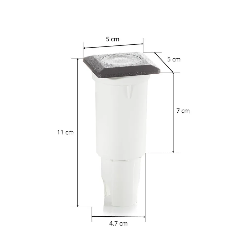 Aldo LED indbygningslampe kantet sort/klar 3.000 K^Fumagalli Outlet