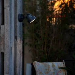 FARO BARCELONA Alfa - bøjelig udendørs LED-vægspot, IP65