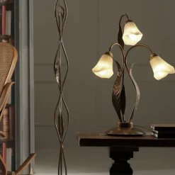 ONLI Alga bordlampe, 3 lyskilder, jern, glas, florentinsk