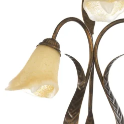 ONLI Alga bordlampe, 3 lyskilder, jern, glas, florentinsk