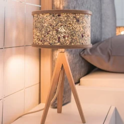 Almut von Wildheim ALMUT 2610 bordlampe, hø med røde rosenblade