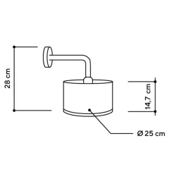 ALMUT 2610-væglampe Ø 25 cm, hø^Almut von Wildheim Online