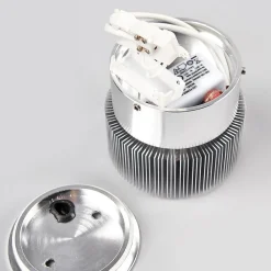 Lucande Aluminiumsfarvet udendørsvæglampe Lennias med LED