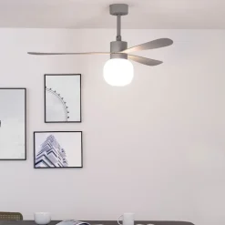 Amelia Ball loftventilator, LED-lampe, grå^FARO BARCELONA Discount