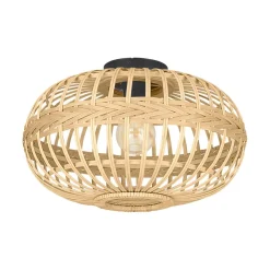 EGLO Amsfield loftlampe af bambus, oval
