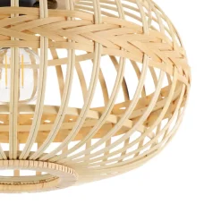 EGLO Amsfield loftlampe af bambus, oval