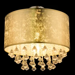 Amy loftlampe med akrylkrystaller, bladguld^Globo Sale