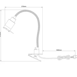 Brilliant Arbejdsrum/Kontor|Bordlamper>Andres bordlampe med klemme, fleksibel hals, sort