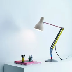 Anglepoise bordlampe Type 75 Mini, lysegrå, 70 cm