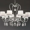 Masiero Anouk lysekrone med 8 lyskilder, sølv