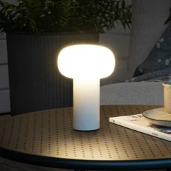 Konstsmide Dekorationsbelysning|Terrassebelysning>Antibes LED-bordlampe, IP54, batteri, RGBW, hvid