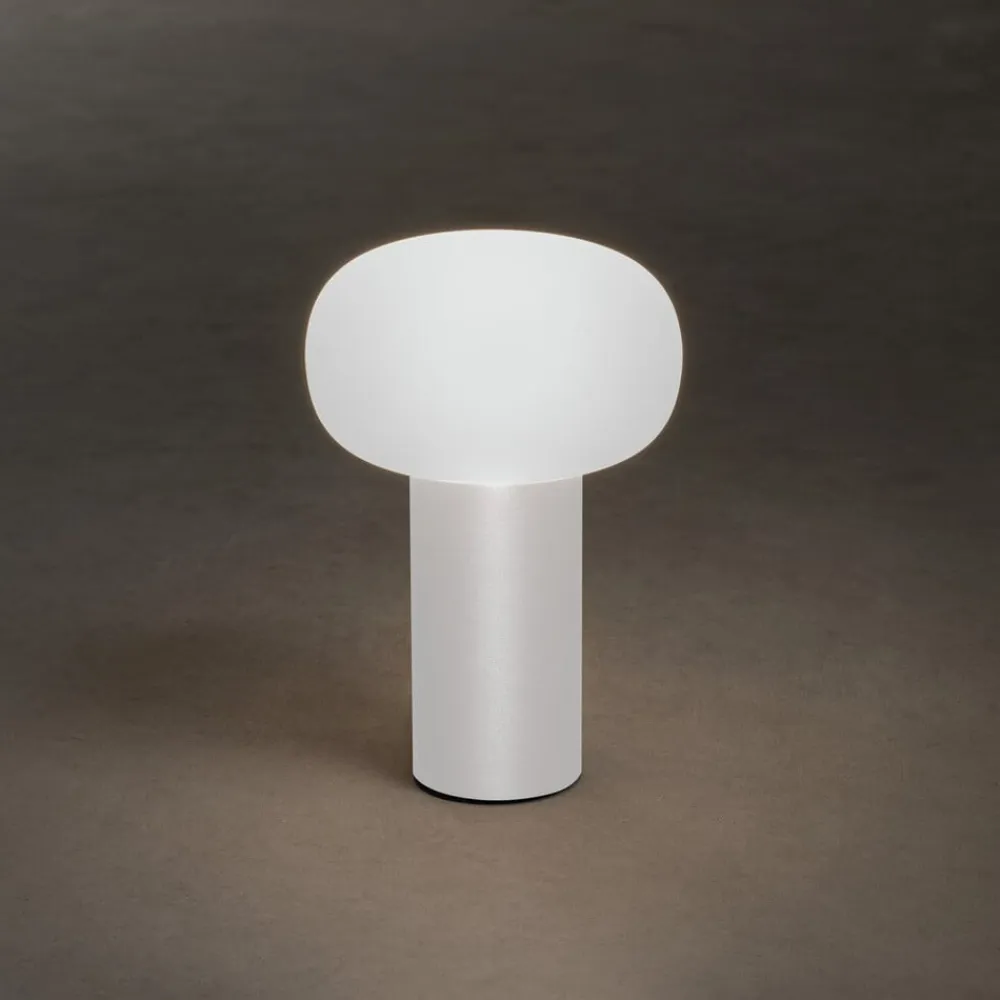 Konstsmide Dekorationsbelysning|Terrassebelysning>Antibes LED-bordlampe, IP54, batteri, RGBW, hvid