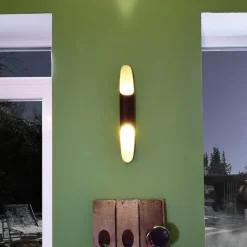 Deko-Light Væglamper>Apodis LED-væglampe, sort/guld, højde 50 cm, metal dæmpbar