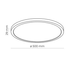 Aqua LED-panel, Ø 50 cm, hvid, metal/plast CCT dæmpbar^TK Lighting Sale