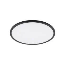 TK Lighting Aqua LED-panel, Ø 40 cm, sort, metal/plast, CCT dæmpbar