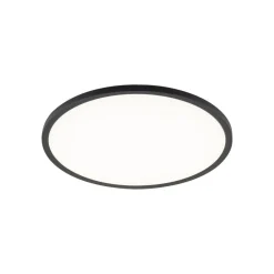 TK Lighting Aqua LED-panel, Ø 40 cm, sort, metal/plast, CCT dæmpbar