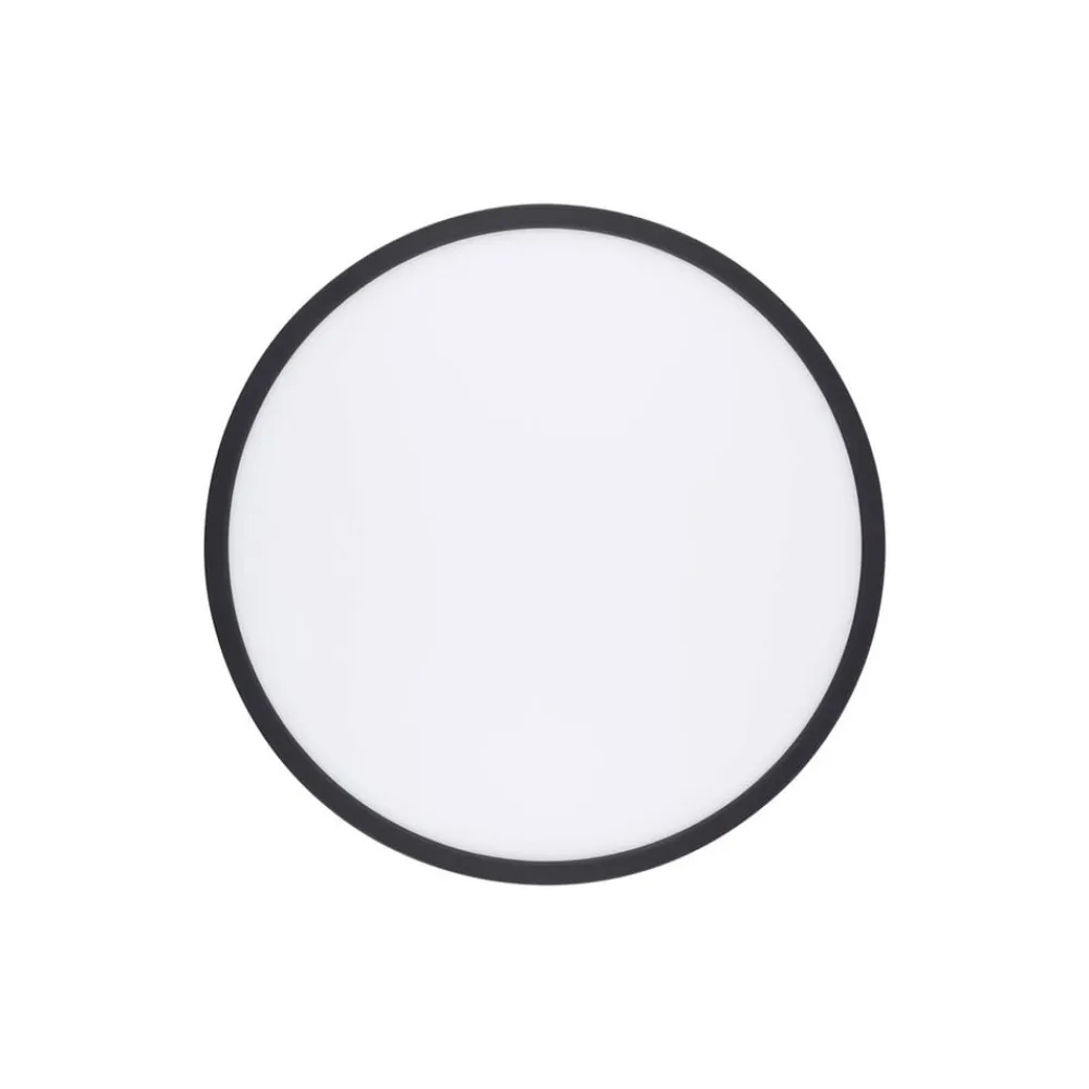 TK Lighting Aqua LED-panel, Ø 40 cm, sort, metal/plast, CCT dæmpbar