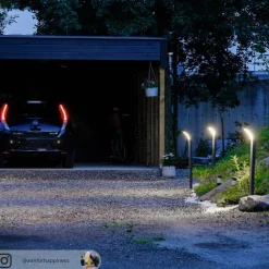 Arcchio Gadebelysning Med Sensor|Terrassebelysning>Advik LED-vejlampe, 100 cm, antracit, sensor, IP54