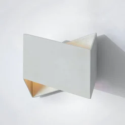 Arcchio Assona væglampe, hvid-sølv