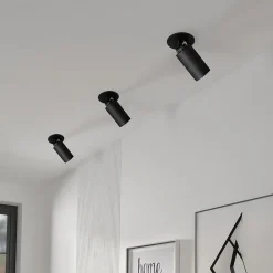 Davin indbygningsspot, cylinder, sort^Arcchio Outlet