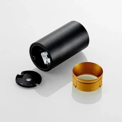 Downlight Brinja, sort, metal, Ø 6 cm, rund, GU10^Arcchio Hot