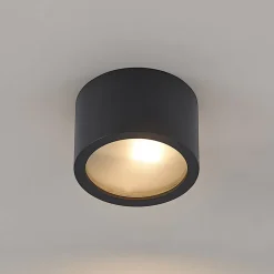 Arcchio downlight Nieva, G9, sort, rund, Ø 10cm, metal