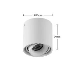 downlight Walza, hvid, metal, Ø 9,3 cm, GU10^Arcchio Outlet