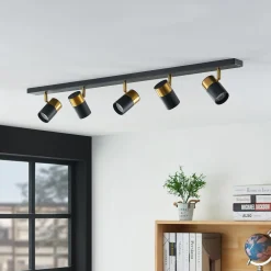 Arcchio Gang|Loftlamper>Evaro spot, guldring bagtil, 5 lyskilder