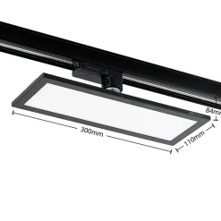 Hairis LED-panel, 30 cm, sort, 4000 K^Arcchio Hot