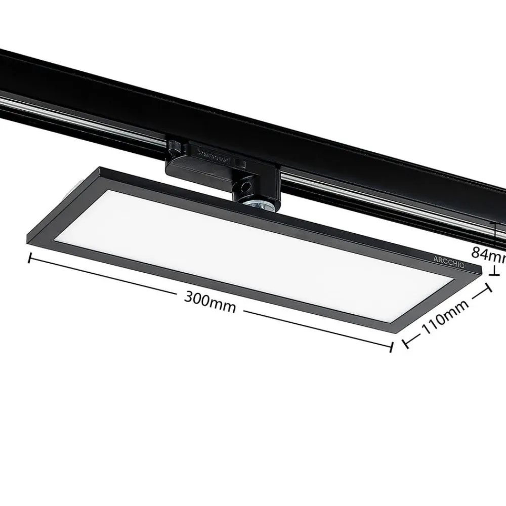Hairis LED-panel, 30 cm, sort, 4000 K^Arcchio Hot