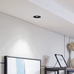 Arcchio Harcos LED-downlight, sort, Ø 8 cm, 4.000K