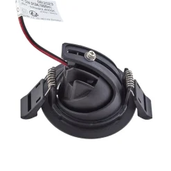 Arcchio Harcos LED-downlight, sort, Ø 8 cm, 4.000K