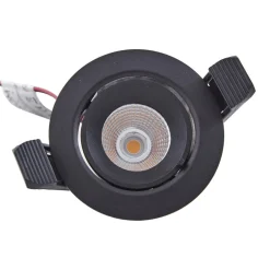 Arcchio Harcos LED-downlight, sort, Ø 8 cm, 4.000K