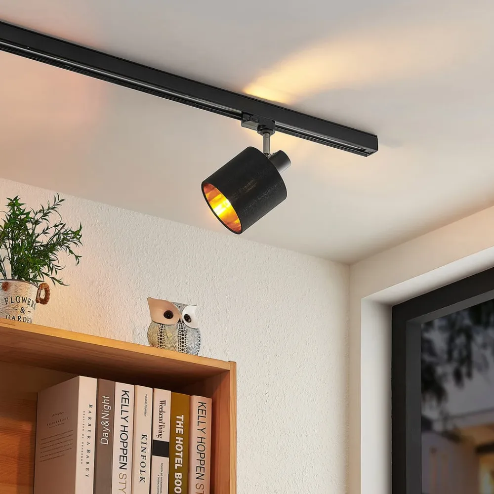 Heleni Spot skinnesystem sort guld^Arcchio Hot